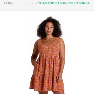 Toad&Co Sun-Kissed Orange Floral Dress